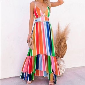 Striped maxi dress